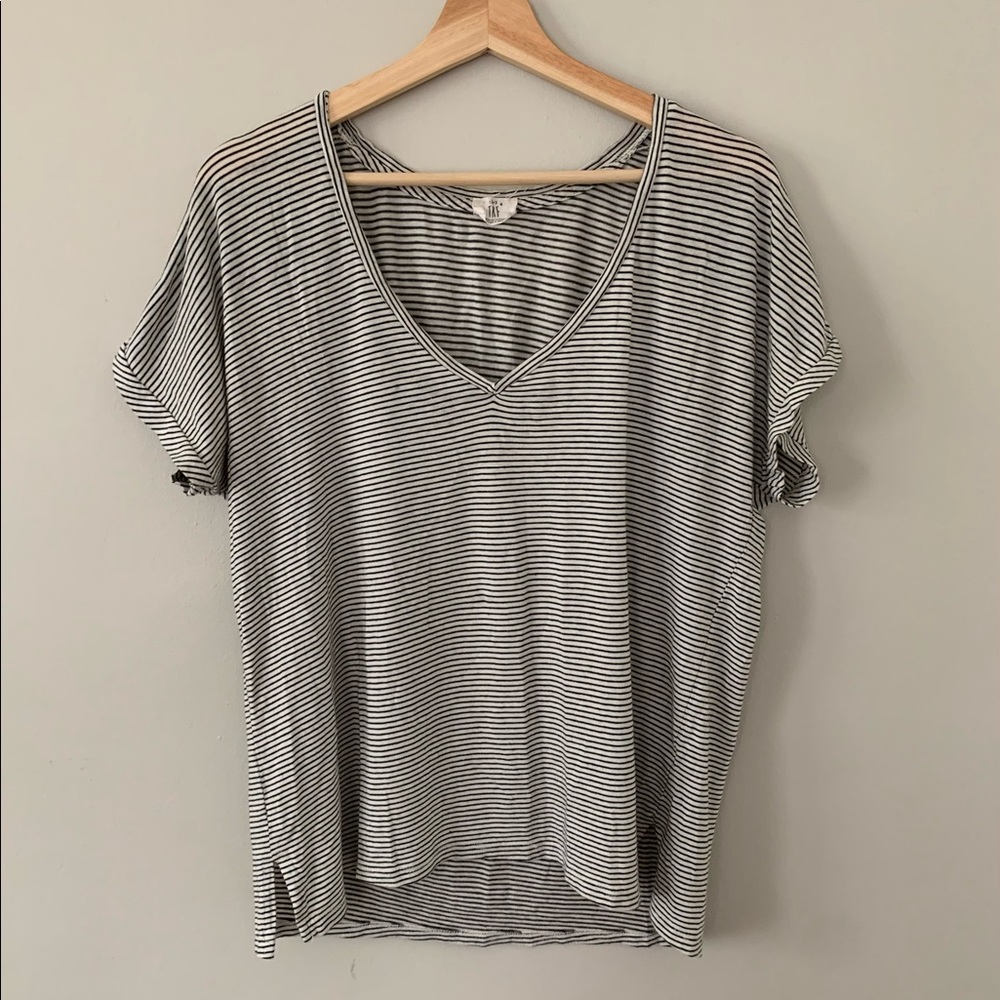 Zara TRF oversized striped tee, small